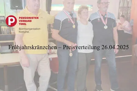 Frühjahrskränzchen Preisverteilung 26.04..25