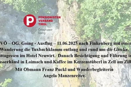 Finkenberg - Wanderung PVÖ Going 11.06.25