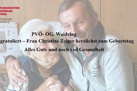 Geburtstag Christine Zelger PVÖ Waidring