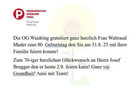 geb. Mader Brugger OG Waidring