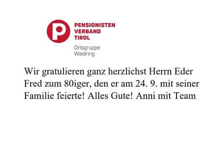 Geburtstag Eder Fred OG Waidring