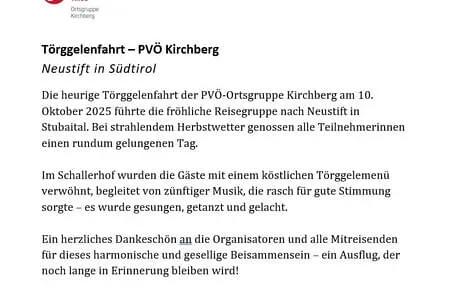 Törggelen-Fahrt PVÖ Kirchberg 