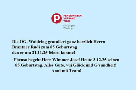 Geburtstag Brantner & Wimmer 2025