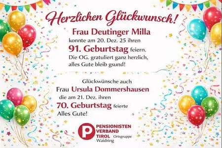 Geburtstag Deutinger & Dommershausen