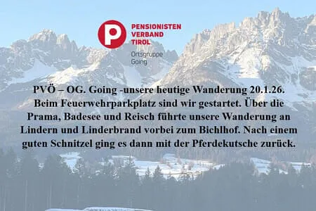 Wanderung&Kutschenfahrt PVÖ Going 20.1.26