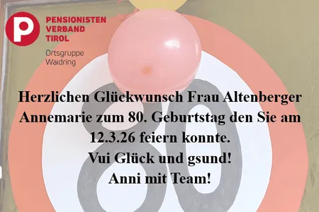 Geburtstag Annemarie Altenberger
