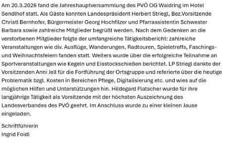 Jahreshauptversammlung 20.03.26 Waidring